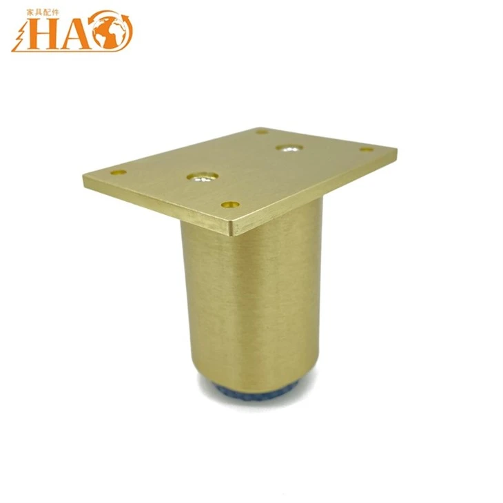 Sofa Hardware H130mm Aluminum Adjustable Legs With Gold Finish