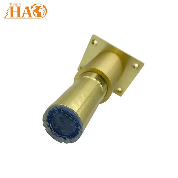 Sofa Hardware H130mm Aluminum Adjustable Legs With Gold Finish