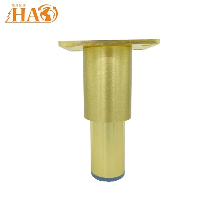 Sofa Hardware H130mm Aluminum Adjustable Legs With Gold Finish