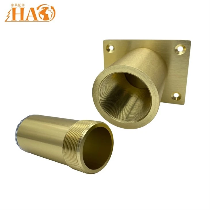 Pés ajustáveis ​​de alumínio do hardware H130mm do sofá com revestimento do ouro